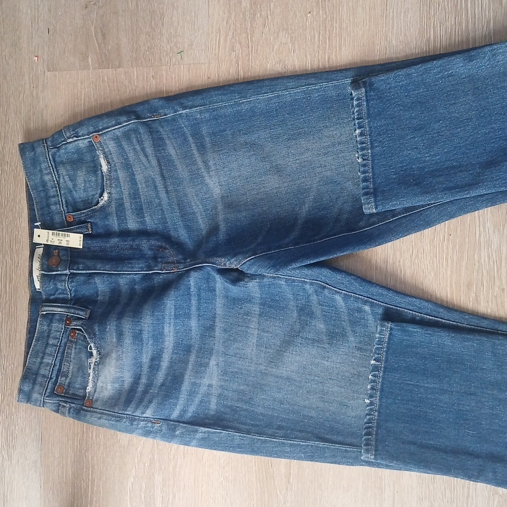 NEW Madewell Jeans Denim Distressed High Rise Slim Size 24 - Picture 5 of 11